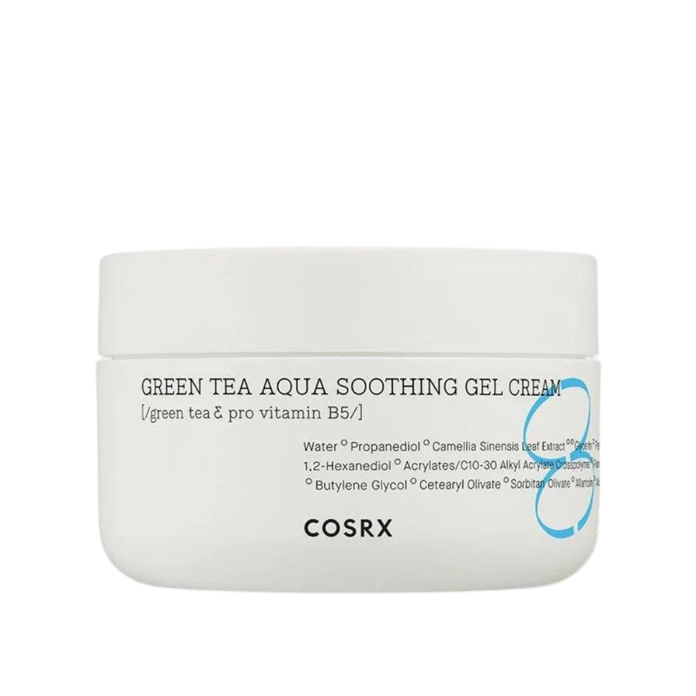 skincare coreenne  k beauty cosrx green tea aqua soothing gel cream creme hydratante