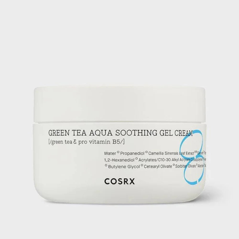 skincare coreenne  k beauty cosrx green tea aqua soothing gel cream creme hydratante