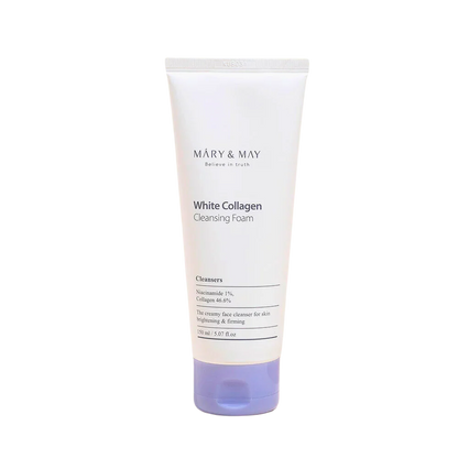 skincare coréenne k beauty mary and may white collagen cleansing foam